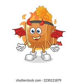 the record player demon with wings character. cartoon mascot vector