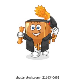 the record player graduation vector. cartoon character