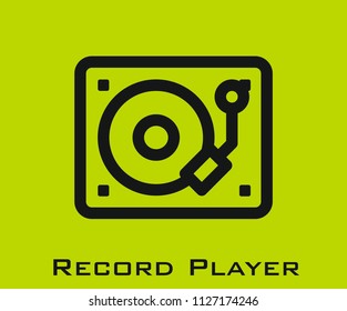 Record player icon signs