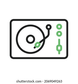 Record Player icon vector image. Can also be used for Physical Fitness. Suitable for mobile apps, web apps and print media.