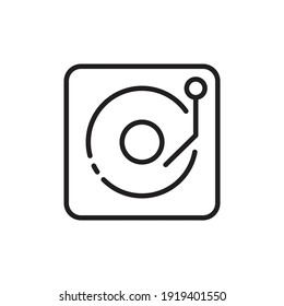 Record Player icon in vector. Logotype