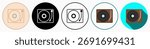 Record Player Icons: vector illustration of record player icons with white background