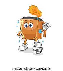 the record player playing soccer illustration. character vector