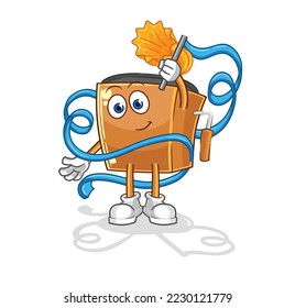 the record player Rhythmic Gymnastics mascot. cartoon vector