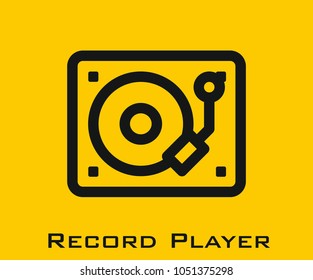 Record player vector icon
