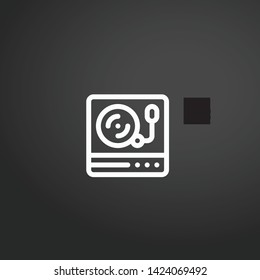Record Player vector icon. Record Player concept stroke symbol design. Thin graphic elements vector illustration, outline pattern for your web site design, logo, UI. EPS 10.
