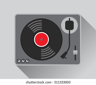 Record player, vector illustration