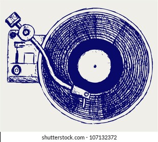 Record player vinyl record