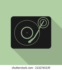 Record player and vinyl  retro vintage design vector
