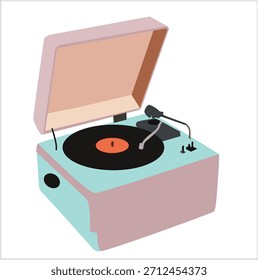 reproductor de discos. Reproductor de discos con vinilo. Tocadiscos de vinilo reproductor de discos,