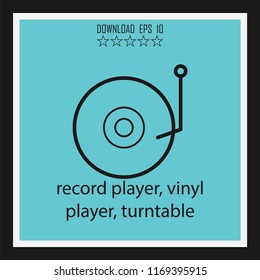 record player, vinyl player,  vector icon