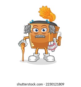 the record player white haired old man. character vector