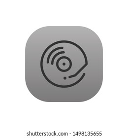 Record polayer - Line Vector Icon