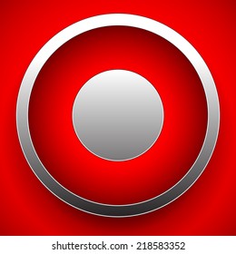 Record, rec button on red background.
