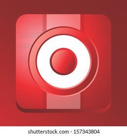 record red button media player icon