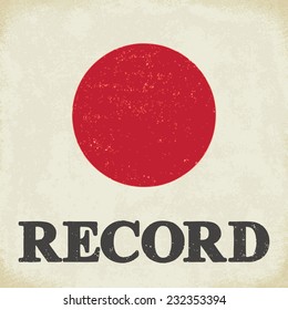 Record sign - conceptual vector illustration 2