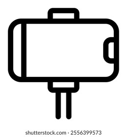 Record smartphone icon with simple and line style