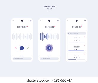 Record Sound UI Kit for Mobile