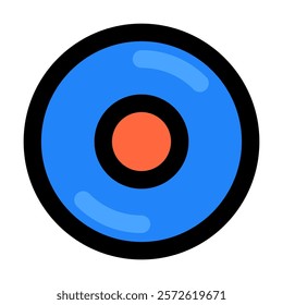 Record Stop Disk icon vector illustration style