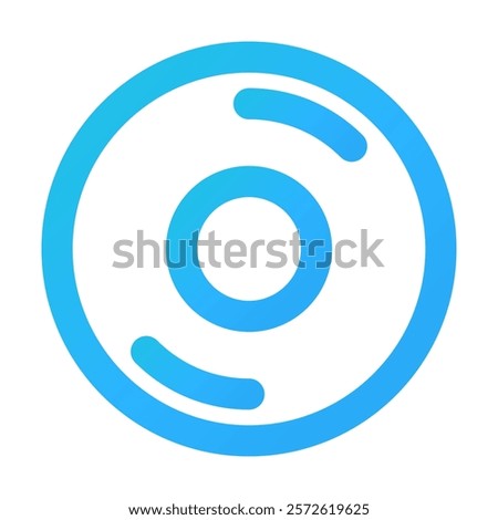 Record Stop Disk icon vector illustration style