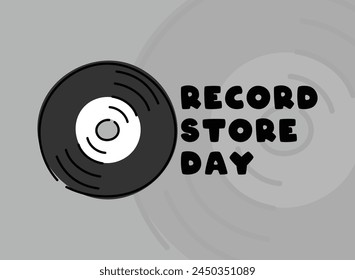 Record Store Day design vector. Flat design vector. Poster, banner, card, background. Eps 10.