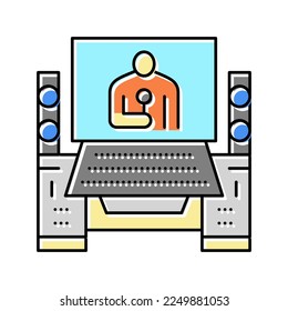 record studio color icon vector. record studio sign. isolated symbol illustration