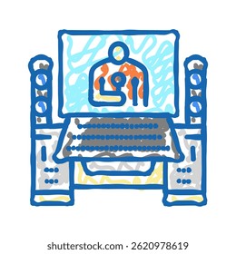 record studio doodle icon sketch vector. record studio sign. isolated symbol illustration