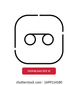 Record symbol, Video Production outline vector icon. Modern, simple flat vector illustration for web site or mobile app