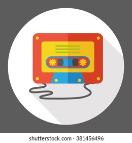 record tape flat icon