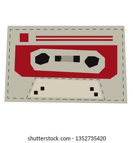 record tape flat illustration on white