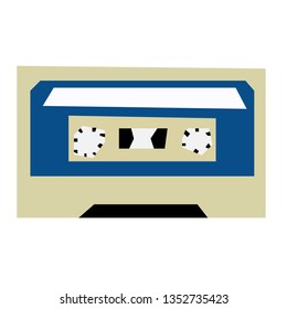 record tape flat illustration on white