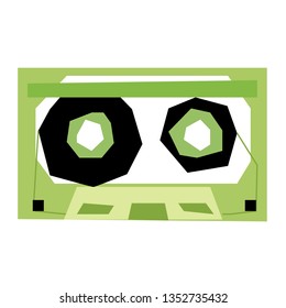 record tape flat illustration on white
