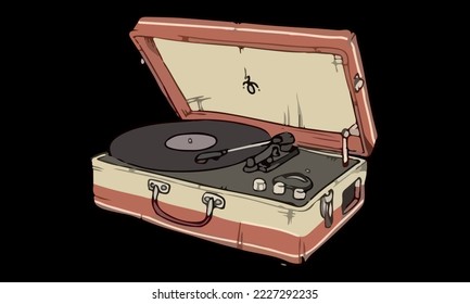 record, turntable, music time, past