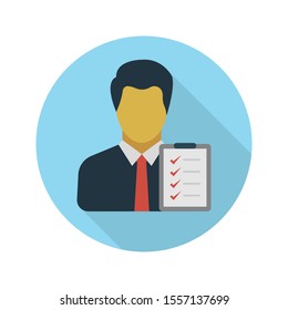 record vector flat colour icon