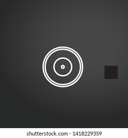 Record vector icon. Record concept stroke symbol design. Thin graphic elements vector illustration, outline pattern for your web site design, logo, UI. EPS 10.