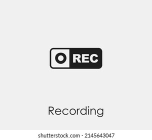 Record vector icon. Editable stroke. Symbol in Line Art Style for Design, Presentation, Website or Apps Elements, Logo. Pixel vector graphics - Vector