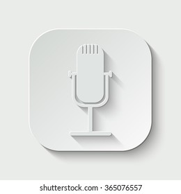 record vector icon - paper illustration