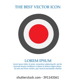 Record vector icon. Simple isolated sign symbol.