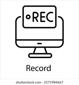 Record Vector icon stock illustration