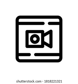 Record video (Video) icon outline vector