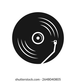 record vinyl icon vector design template
