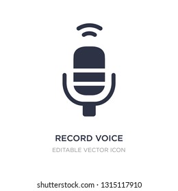 record voice button icon on white background. Simple element illustration from UI concept. record voice button icon symbol design.