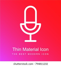 Record voice button red and pink gradient material white icon minimal design