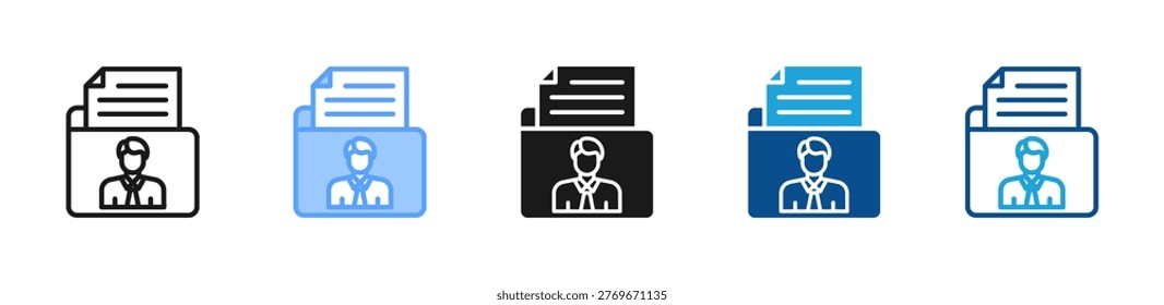 Record web icon with multiple style collection