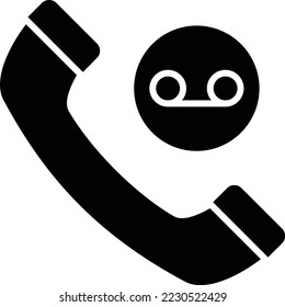 Recorded Call vector icon. Can be used for printing, mobile and web applications.