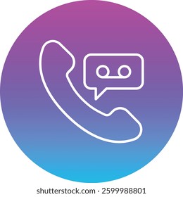 Recorded Call vector icon. Can be used for printing, mobile and web applications.