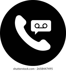 Icono de Vector de llamada grabada. Se puede utilizar para aplicaciones de impresión, móviles y de Web.