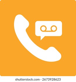 Icono de Vector de llamada grabada. Se puede utilizar para aplicaciones de impresión, móviles y de Web.