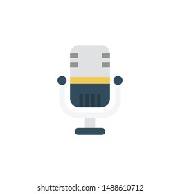 recorder glyph flat vector icon