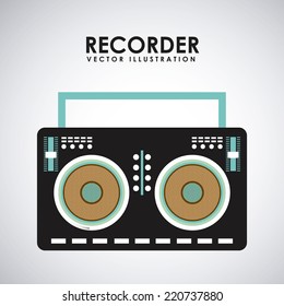 recorder graphic design , vector illustration